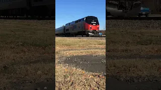 Amtrak 50th Anniversary Unit Leads 80 Carolinian out of Burlington, NC