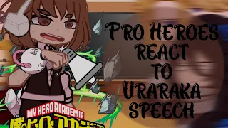 Pro Heroes react to Uraraka Past || Vigilante Deku || Bnha react