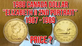 1988 - 1 Dollar coin - Elizabeth II 2nd portrait - Canada - Price Update!