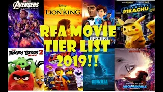 RFA  2019 Movie Tier List!