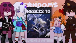 Fandoms React To Lumine & Aether | Gacha Club ִֶָ  𓂃⊹ ִֶָ