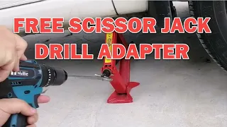 #diy #car scissor jack drill adapter #idea | simple scissor jack handle | automatic scissor jack