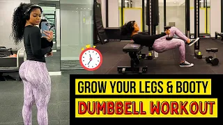 ROUND BOOTY & TONED LEGS | DUMBBELL WORKOUT