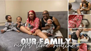 NIGHT TIME ROUTINE WITH TWO SETS OF TWINS | Newborns & Toddlers | FAMILY BEDTIME ROUTINE