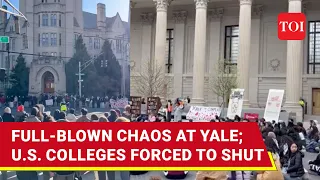 'Arab Blood...': U.S. College Crisis Blows Up: Riot Cops Arrest 60 At Yale; Columbia Cancels Classes