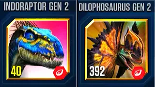 INDORAPTOR GEN 2 VS DILOPHOSAURUS GEN 2 | HT GAME