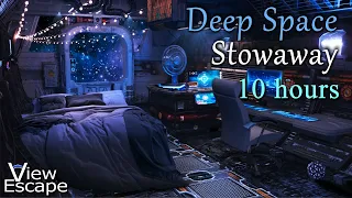 Deep Space Stowaway - with Fan Noise || Relaxing Sounds of Space Flight || 10 HRS