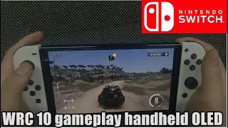 WRC 10 nintendo switch Oled handheld  gameplay