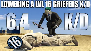 Lowering The K/D Of This Level 16 TRYHARD Job Teleport Abusing GRIEFER