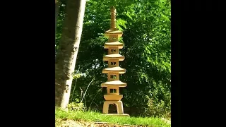 Making a concrete pagoda lantern limestone look