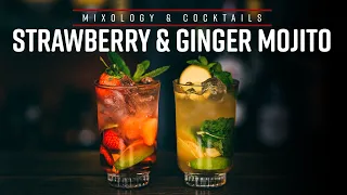 STRAWBERRY MOJITO & GINGER MOJITO. Best cocktails for the Summer days