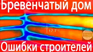 Дом из бревна. Тепловизионное обследование. Стройхлам.