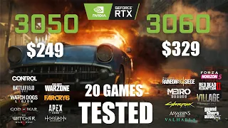 RTX 3050 8GB vs RTX 3060 12GB | I5-12400 | 1080p - 1440p - 20 Games Tested