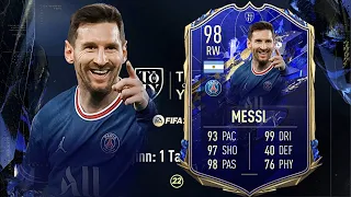 FIFA 22: LIONEL MESSI 98 TOTY PLAYER REVIEW I FIFA 22 ULTIMATE TEAM