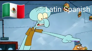 Squidward Confronts Plankton - Multilanguage in 4 languages