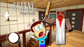 Granny Pixel Mod 😬 Five Day At Horror Room | Shiva and Kanzo Gameplay