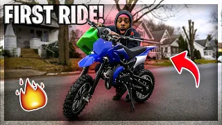 FIRST RIDE ON THE SYX MOTO MINI BIKE | JUSTDOITTRAY