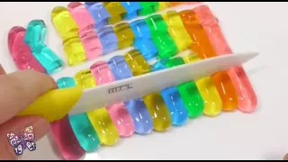 DIY How to Make 'Colors Soft Stick Jelly Gummy Pudding' Learn Colors Big Orbeez Glitter Powder