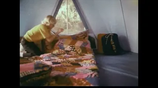 Retro Coleman Tent Camping Equipment Commercial 70s