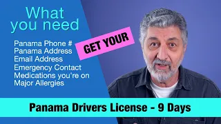 Step by Step by Step. Here's what you do to get your Panama Drivers License quickly.