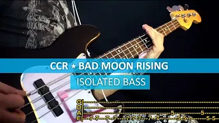 [isolated bass] Creedence Clearwater Revival - Bad Moon Rising / bass cover / playalong with TAB