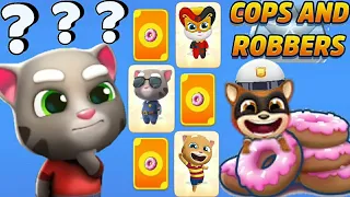 Talking Tom Gold Run COPS AND ROBBERS event Lucky Cards Officer Tom Carnival Angela Ginger Unlocked