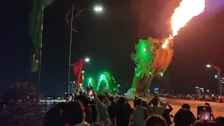 Dragon Bridge in Da Nang spitting fire 🔥