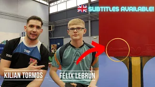 La raquette de Félix Lebrun et de Kilian Tormos 🏓 Avec quoi tu joues ? #1