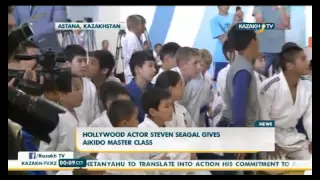 Hollywood actor Steven Seagal gives aikido master class