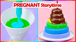 🥵 PREGNANT Storytime 🌈  Satisfying Colorful Cake Decorating Recipe From Chocolate