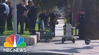 Skynet Fights Back: Food Delivery Robot Drives Through LA Crime Scene