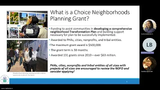 FY2024 Choice Neighborhoods Planning Grant NOFO Webinar