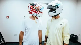 Lewis Hamilton & Sebastian Vettel Swap F1 Helmets!