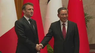 French president Macron meets with Chinese premier | AFP