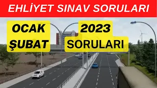 2023 EHLİYET SINAV SORULARI OCAK  ŞUBAT