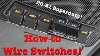 How to wire in Upfitter switches 2017-2021 *Stock Auxilary switches with Easy Installation*
