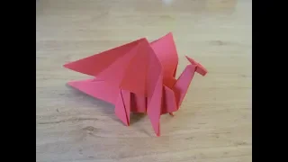 Как сделать Дракона из бумаги Бумажный дракон Оригами Paper Dragon ORIGAMI