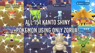 All 151 shiny Kanto Pokemon encounters using only Zorua #pokemongo