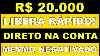 20 MIL LIBERADO SEM SAIR DE CASA, 100% ON LINE, MESMO NEGATIVADO, APOSENTADO, INSS CONSIGNADO