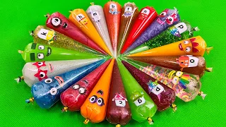 Numberblocks - Mixing CLAY with Piping Bag, Suitcase, Star Colorful! ASMR #ASMR