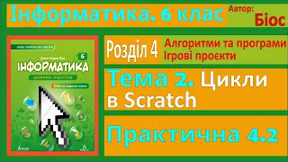 Тема 2. Цикли в Scratch. Практичне завдання 4.2 | 6 клас | Біос