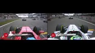 Alonso Massa Rosberg - China 2014 Dual Onboard Replay