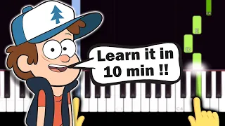 Gravity Falls - Opening Theme Song - EASY Piano tutorial