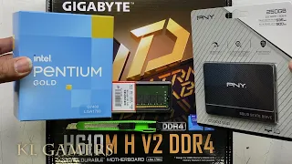 intel Pentium GOLD G7400 GIGABYTE H610M H V2 DDR4 PNY SSD Office Budget Desktop PC Build