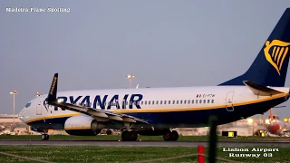 Aeroporto de Lisboa Aviões Pousando e Decolando Wizzair TAP AIR PORTUGAL Air Malta Ryanair