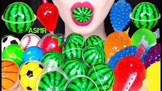 ASMR WATERMELON JELLY GUMMY, TIKTOK JELLO, GUMMY BALL 수박 젤리, 농구공 젤리, 야구공 젤리, 틱톡 젤리 먹방 EATING SOUNDS