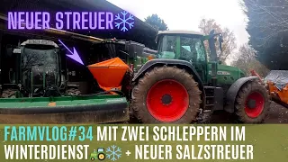 FarmVlog#34  Der Winterdienst kann beginnen! Neuer Salzstreuer abgeholt ❄️🚜