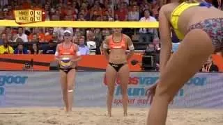 Meppelink/Van Iersel (NED) vs. Mashkova/Tsimbalova (KAZ) - Den Haag - World Championships 2015