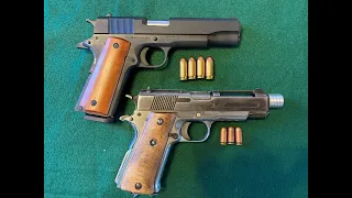 Часть 1. Браунинг 1911 45 acp  и  ПС Волгарь 9x18  сравнение. ( кучность , пробитие) .