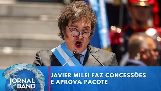 Javier Milei faz concessões e aprova pacote | Jornal da Band